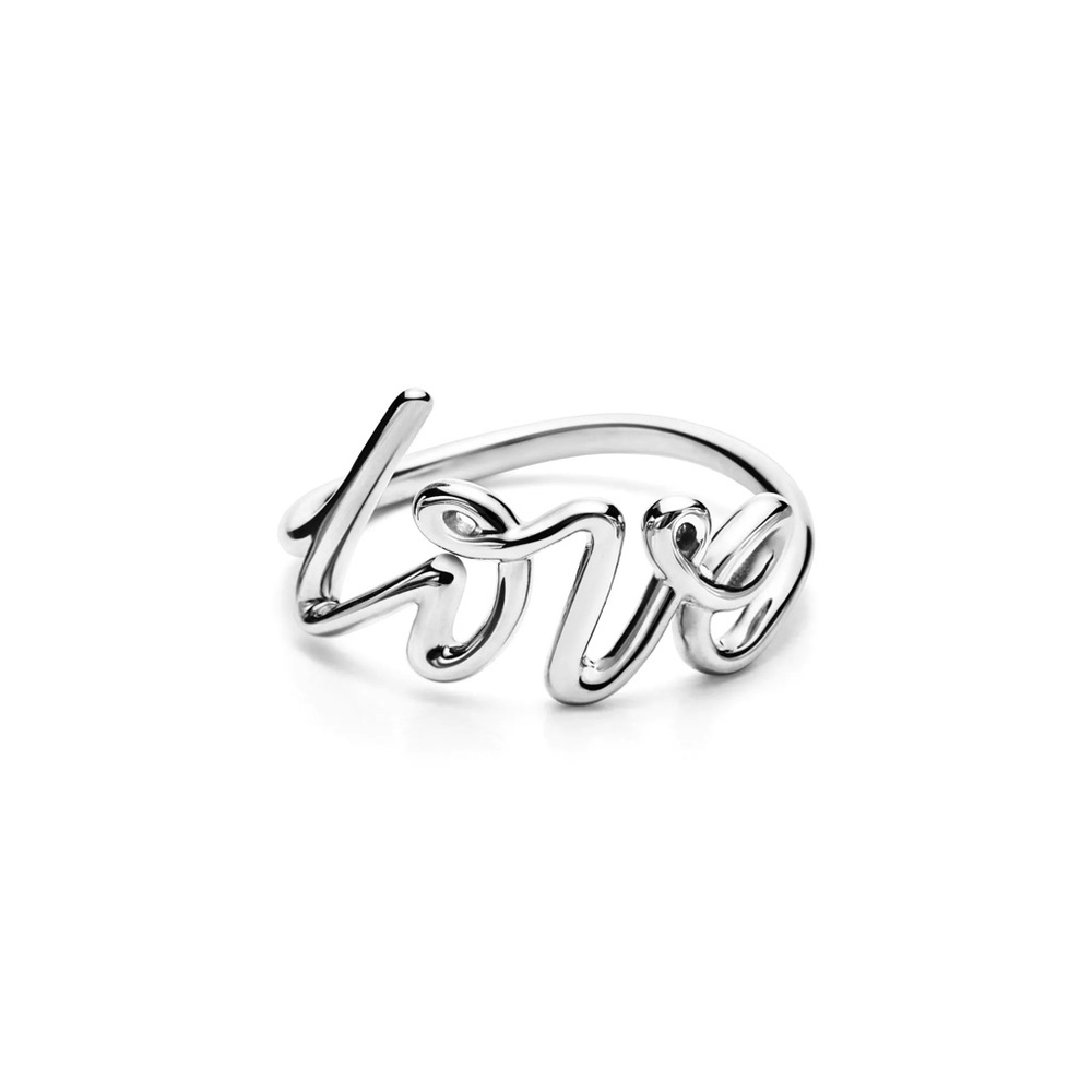 Tiffany & Co. Silver Love Script Ring Paloma’s Graffiti